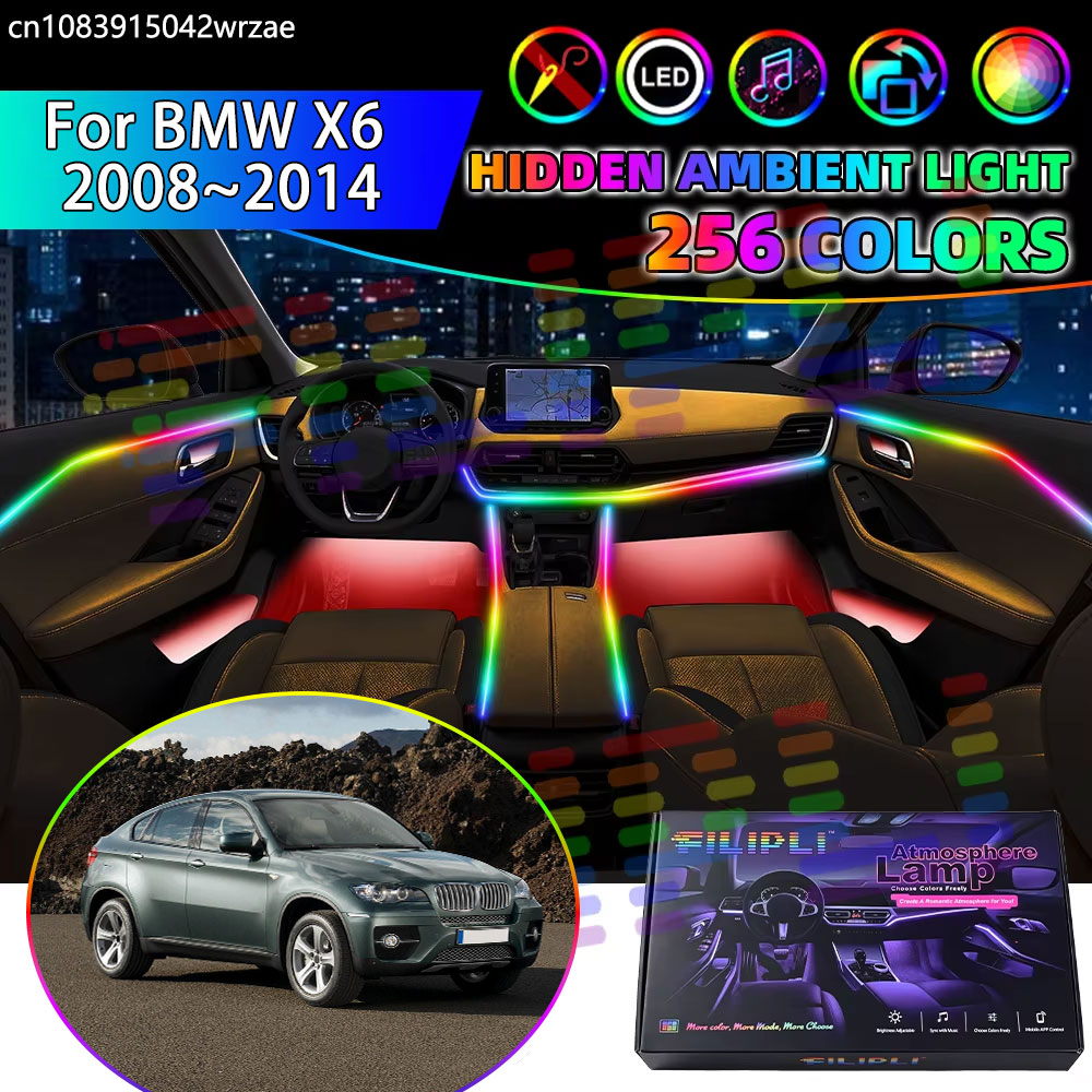 Led Ambient Interior Car Lights App Control - For BMW X6 2008~2014 E71 MK1