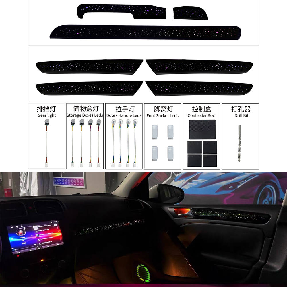 Car Interior Lighting Upgrade  - Led Ambient Interior Car Lights App Control ulasan dan harga