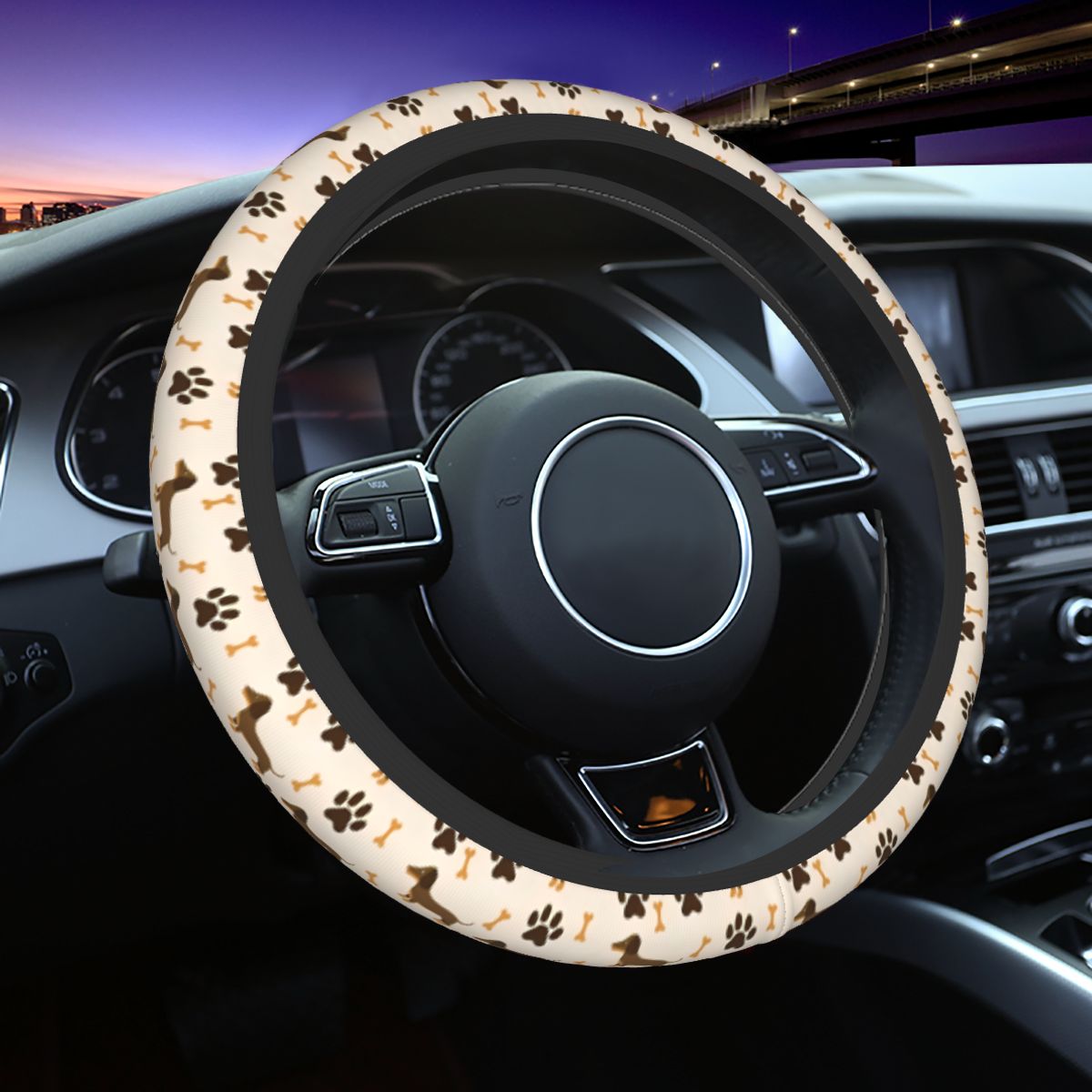 Cute Dachshund Car Steering Wh - Car Steering Wheel Cover Anti Slip Breathable ulasan dan harga