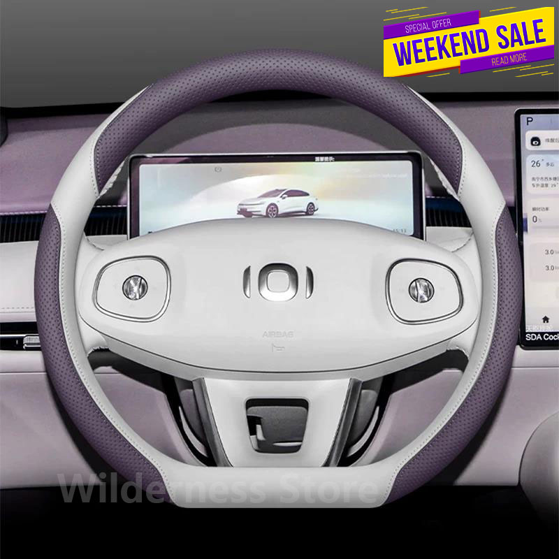 Sport Style Leather Steering W - Car Steering Wheel Cover Anti Slip Breathable ulasan dan harga