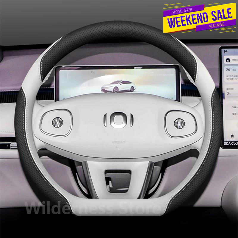 Sport Style Leather Steering W - Car Steering Wheel Cover Anti Slip Breathable ulasan dan harga