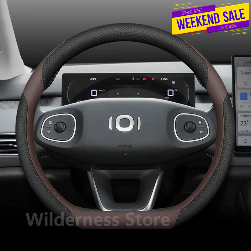 Sport Style Leather Steering W - Car Steering Wheel Cover Anti Slip Breathable ulasan dan harga