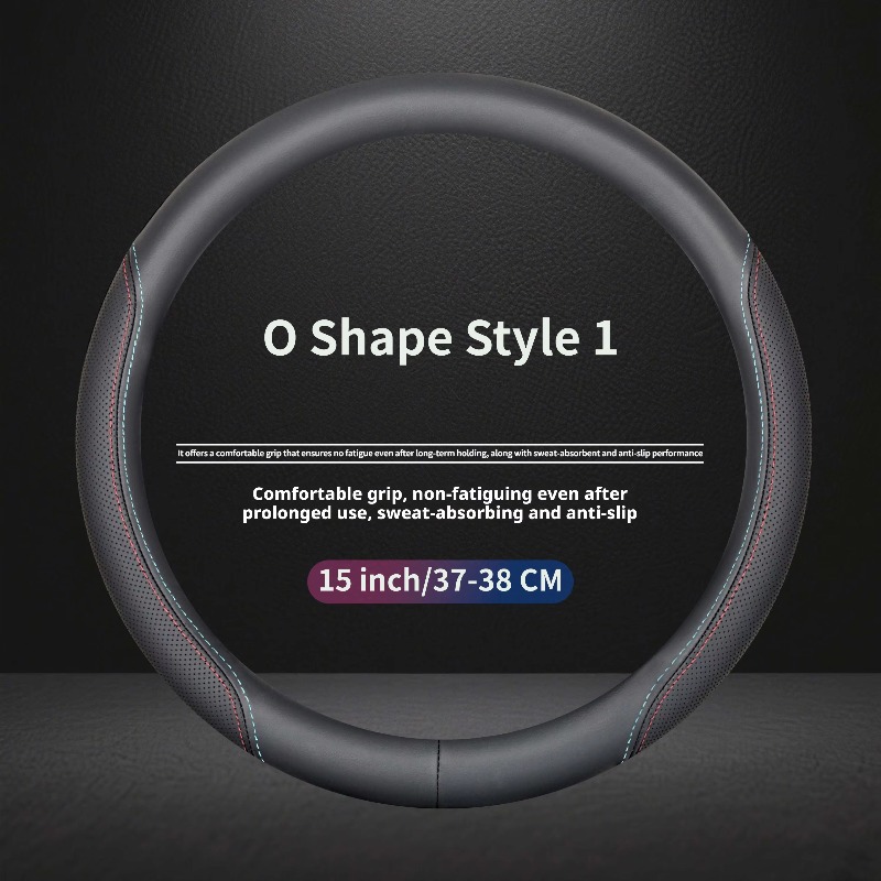 Nappa Leather Universal Steeri - Car Steering Wheel Cover Anti Slip Breathable ulasan dan harga