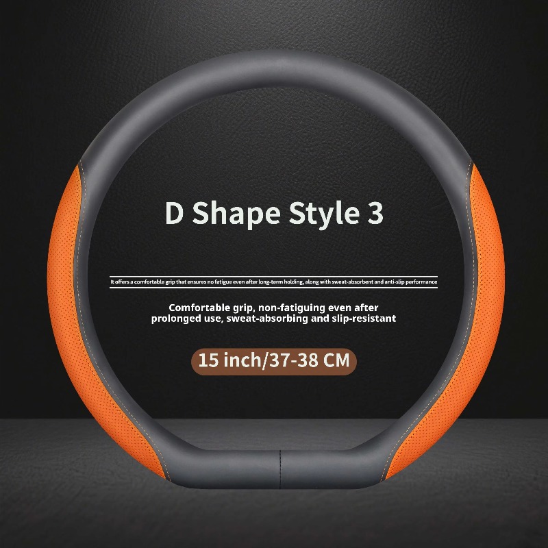 Nappa Leather Universal Steeri - Car Steering Wheel Cover Anti Slip Breathable ulasan dan harga