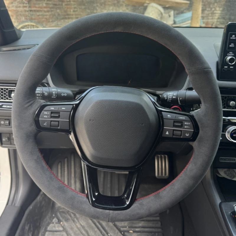 Custom Hand-stitched Black Sue - Car Steering Wheel Cover Anti Slip Breathable ulasan dan harga
