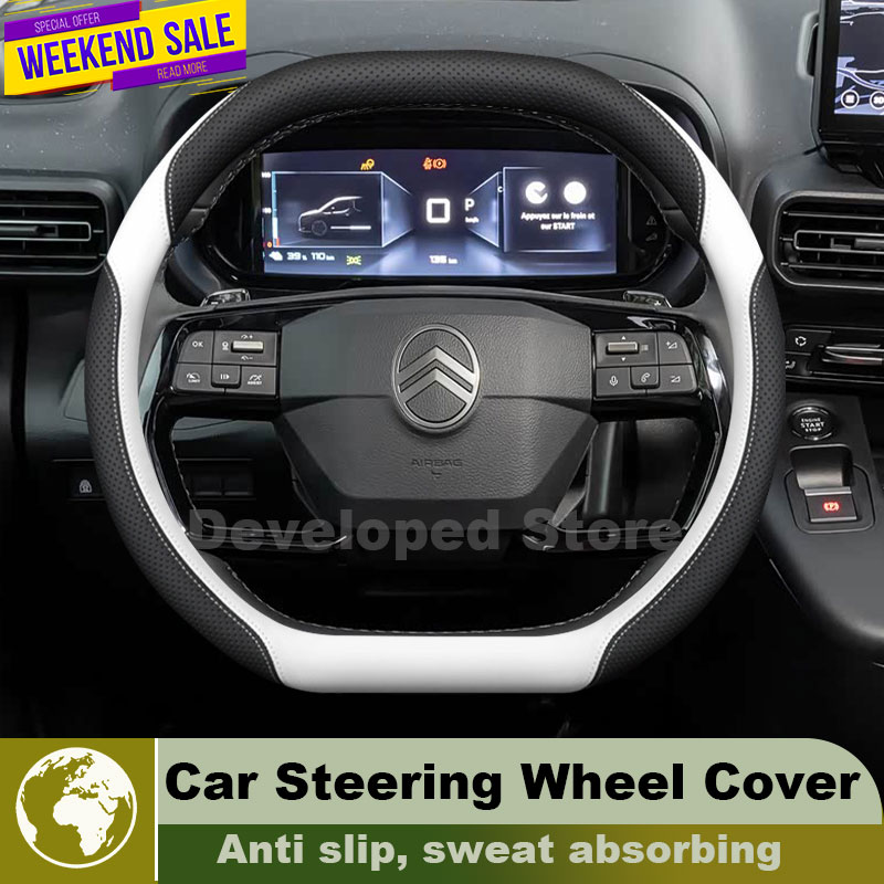 Leather Car Steering Wheel Cov - Car Steering Wheel Cover Anti Slip Breathable ulasan dan harga