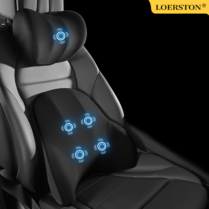 PU Leather Car Lumbar Support  - Memory Foam Car Neck Pillow Lumbar Support ulasan dan harga